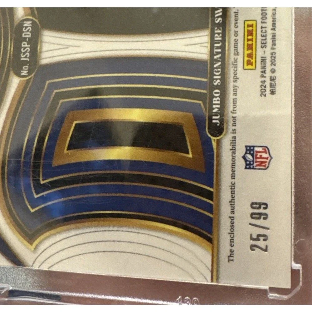2024 Panini Select #JSSP-DSN Darius Slayton Jumbo Signature Swatches Prizm #/99